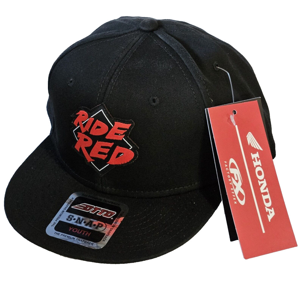 Honda Ride Red Youth Otto Snapback Factory Effex Cap Hat